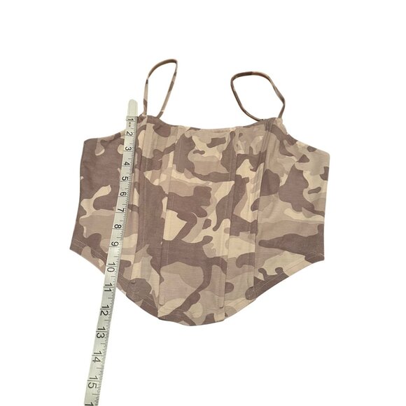 Bp Camouflage Crop Top Corset Style With Adjustable Straps NWT Sexy Party Glam S - Picture 6 of 7